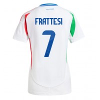 Camiseta Italia Davide Frattesi #7 Visitante Equipación para mujer Eurocopa 2024 manga corta